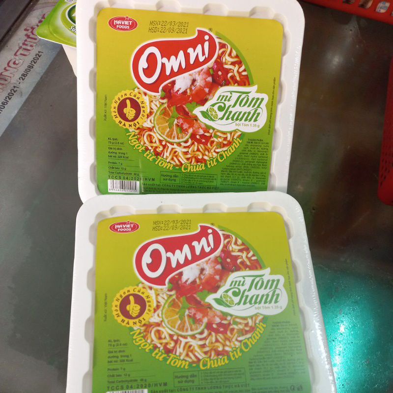 Mì tôm bát omni tôm chanh