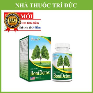 Viên Uống BoniDetox (Hộp 30 viên) - Boni Detox Bí kíp vàng hỗ trợ giải độc phổi và giảm nguy cơ u bướu phổi của Mỹ