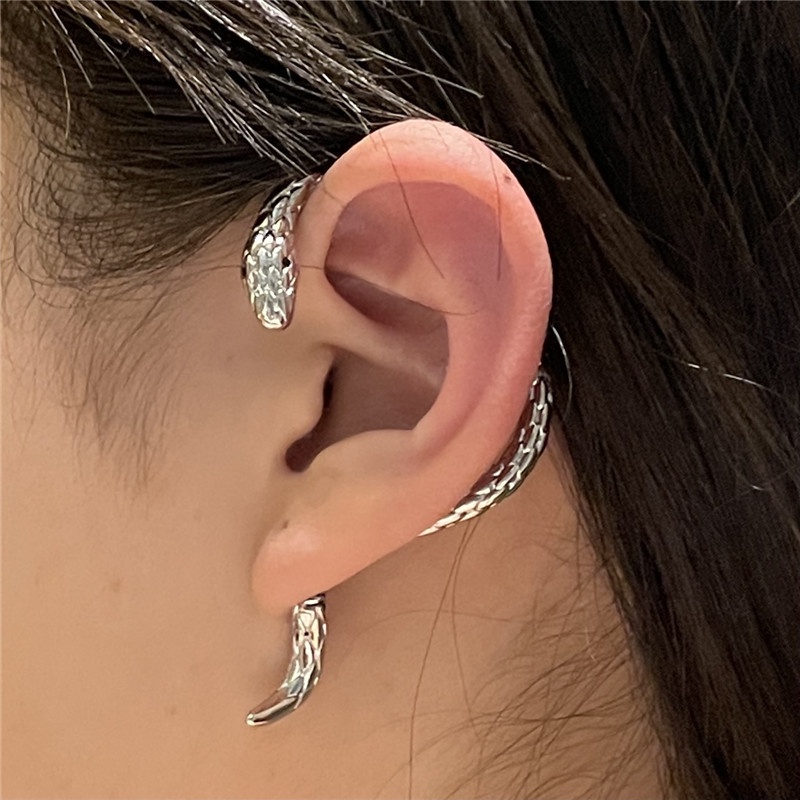 Khuyên Tai Dạng Kẹp Hình Rắn Nhỏ Đơn Giản Thời Trang Xu Hướng 19135