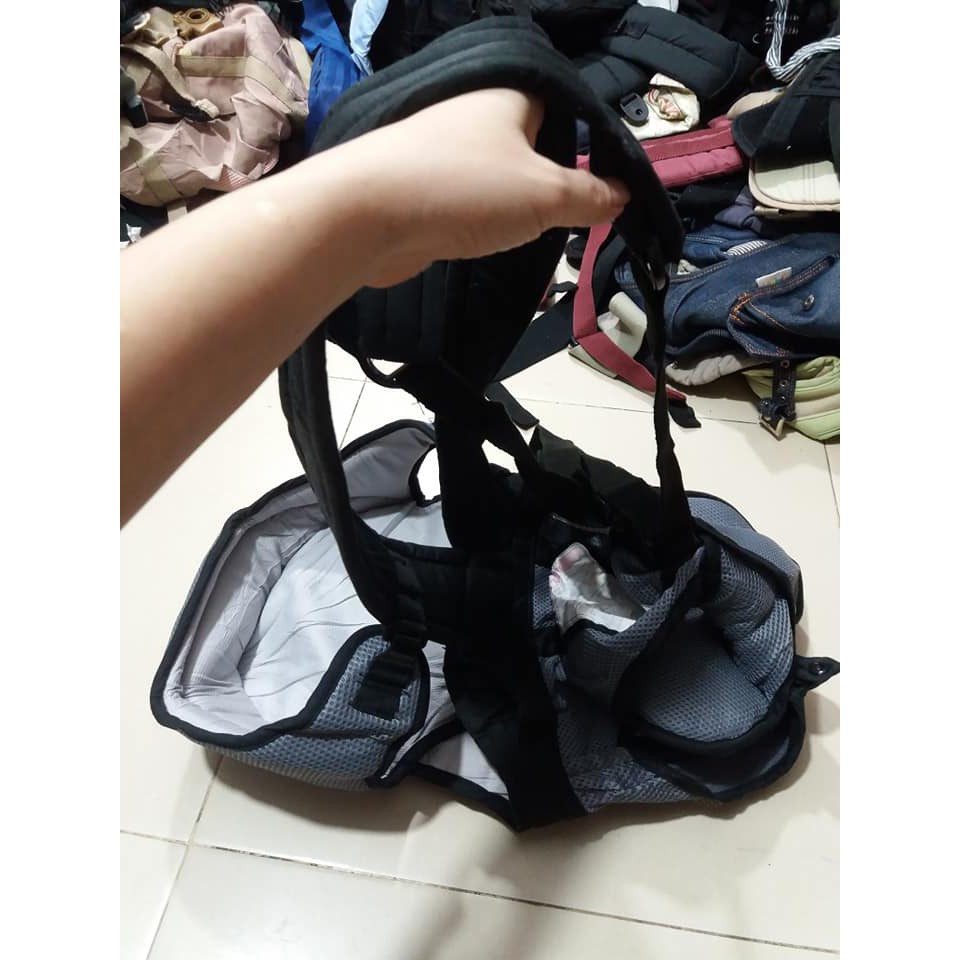 Địu combi đen xám cho bé ms15