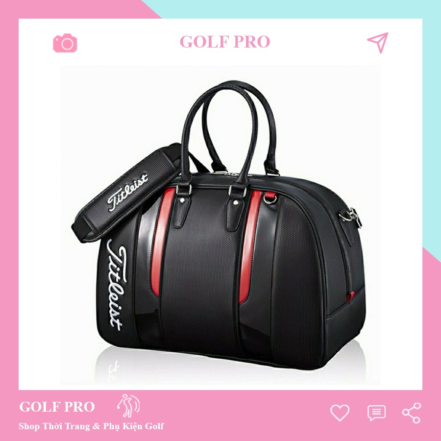 Túi đựng quần áo và giày golf bag da PU chống thấm thể thao đựng phụ kiện cá nhân tiện lợi TD033