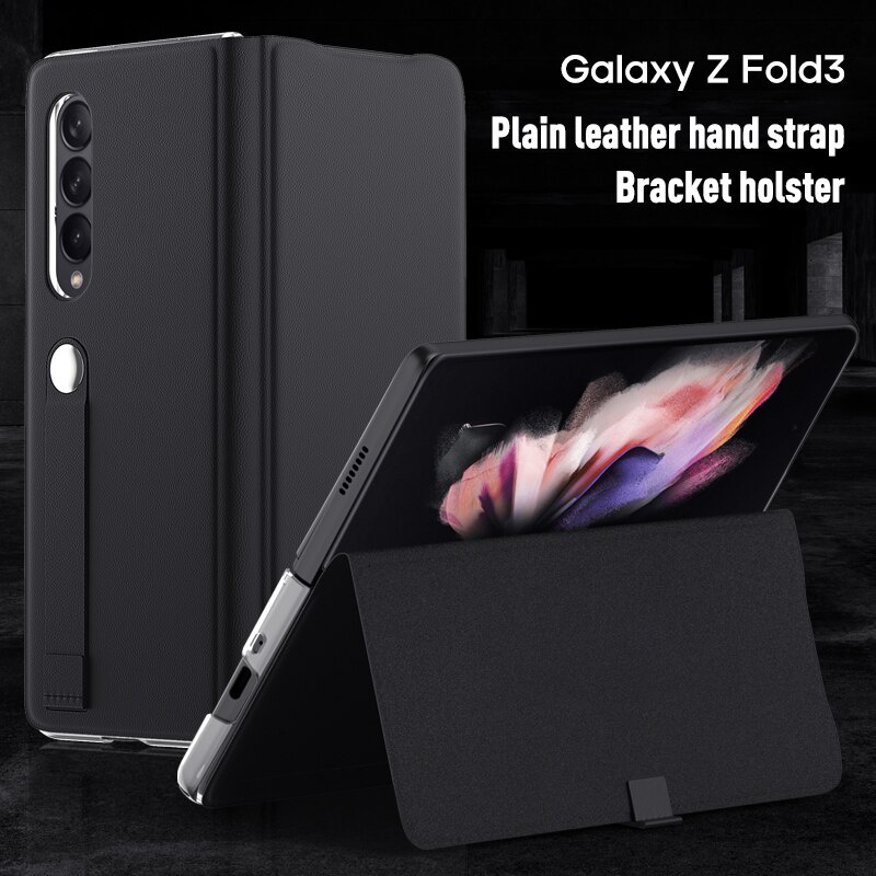Bao da điện thoại nắp gập từ tính siêu mỏng kèm giá đỡ cho Samsung Galaxy Z Fold 3 5g