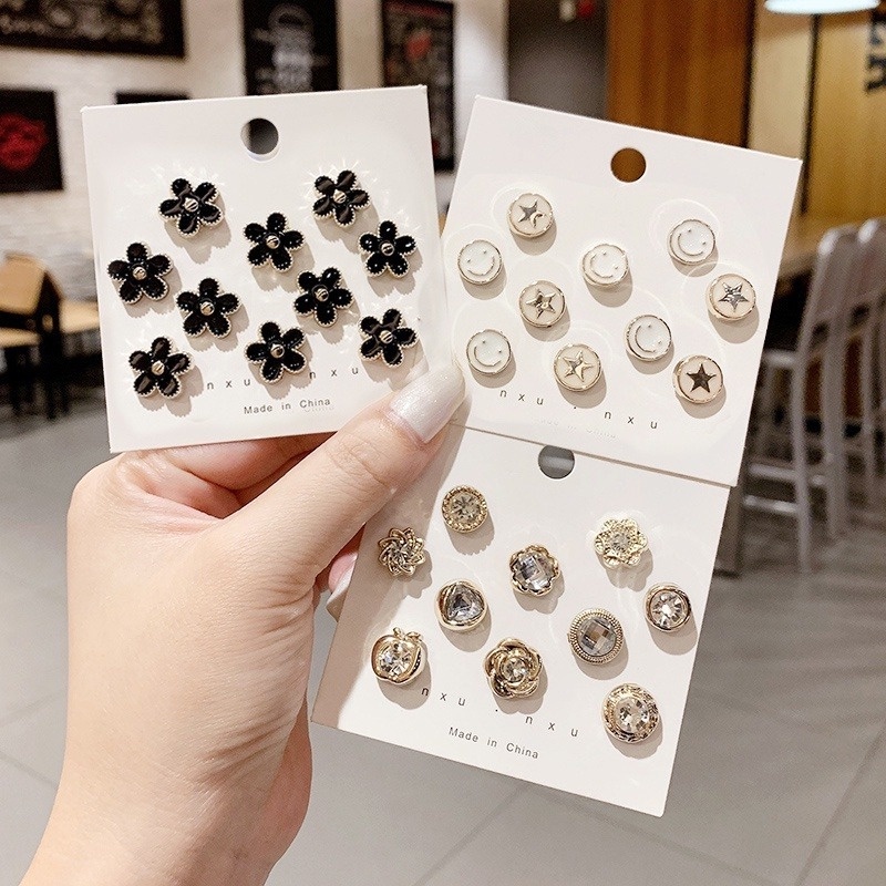 Set 20 Ghim Cài Áo Đính Ngọc Trai Nhân Tạo Thời Trang