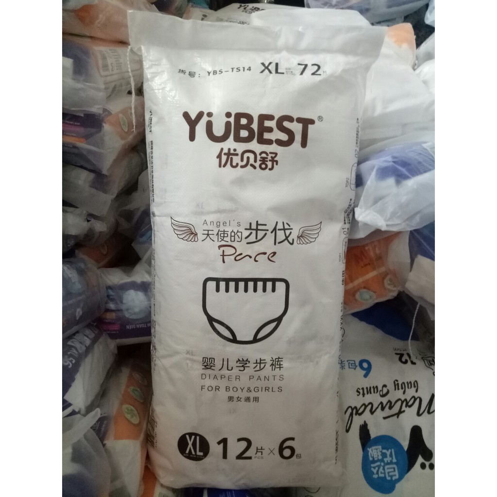 Bỉm/ tã Yubest Natural dán/ quần nội địa Trung Quốc S132/M108/L96/XL84/Xxl72