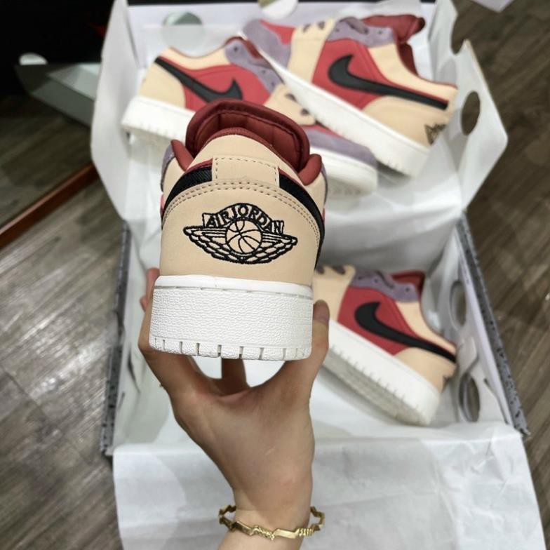 [Full box] giày Jordan đỏ kem mận thấp cổ cao cấp