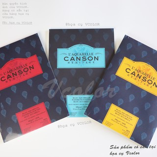 Pad Block giấy Canson Heritage 12 tờ A4 - Giấy Canson® Héritage 300gsm Cao Cấp - Giấy Màu Nước Cao Cấp