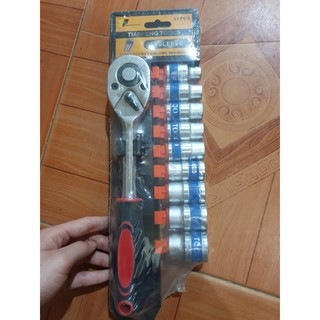 Bộ cần típ tự động cao cấp / bộ khẩu 10 chi tiết 1/2 / bộ khẩu sửa chữa xe máy thép cr-v