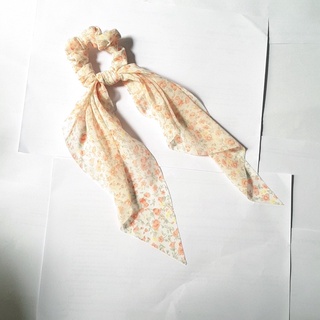 Cột tóc vải scrunchies băng đô nơ dài