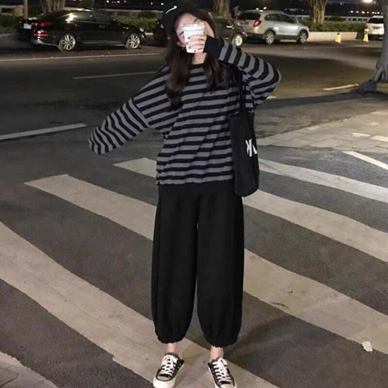 [SIẺU HOT Quần Jogger Nữ Dài Ống Rộng Có Bo SIMPLE Ulzzang (ẢNH THẬT)