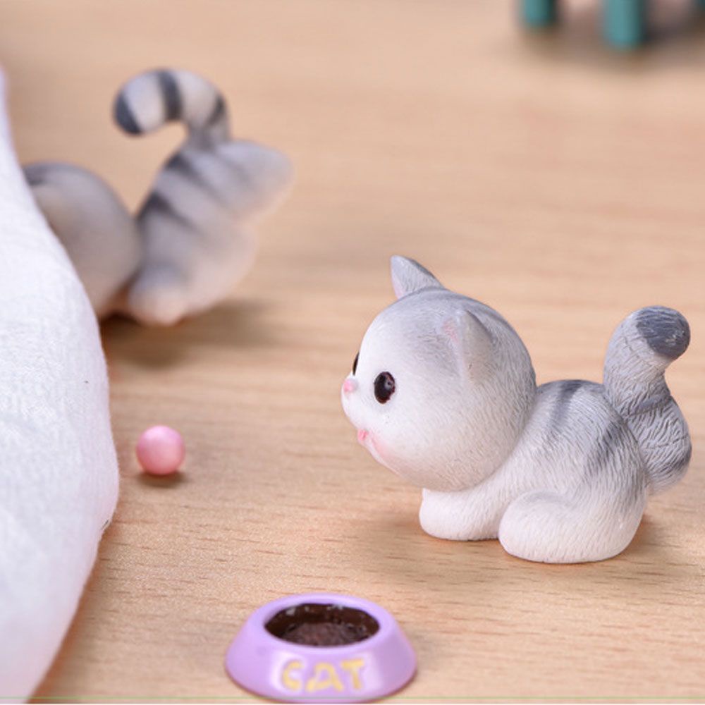 Mô Hình Mèo Hoạt Hình Bằng Nhựa Resin Trang Trí Giáng Sinh/Xe Hơi