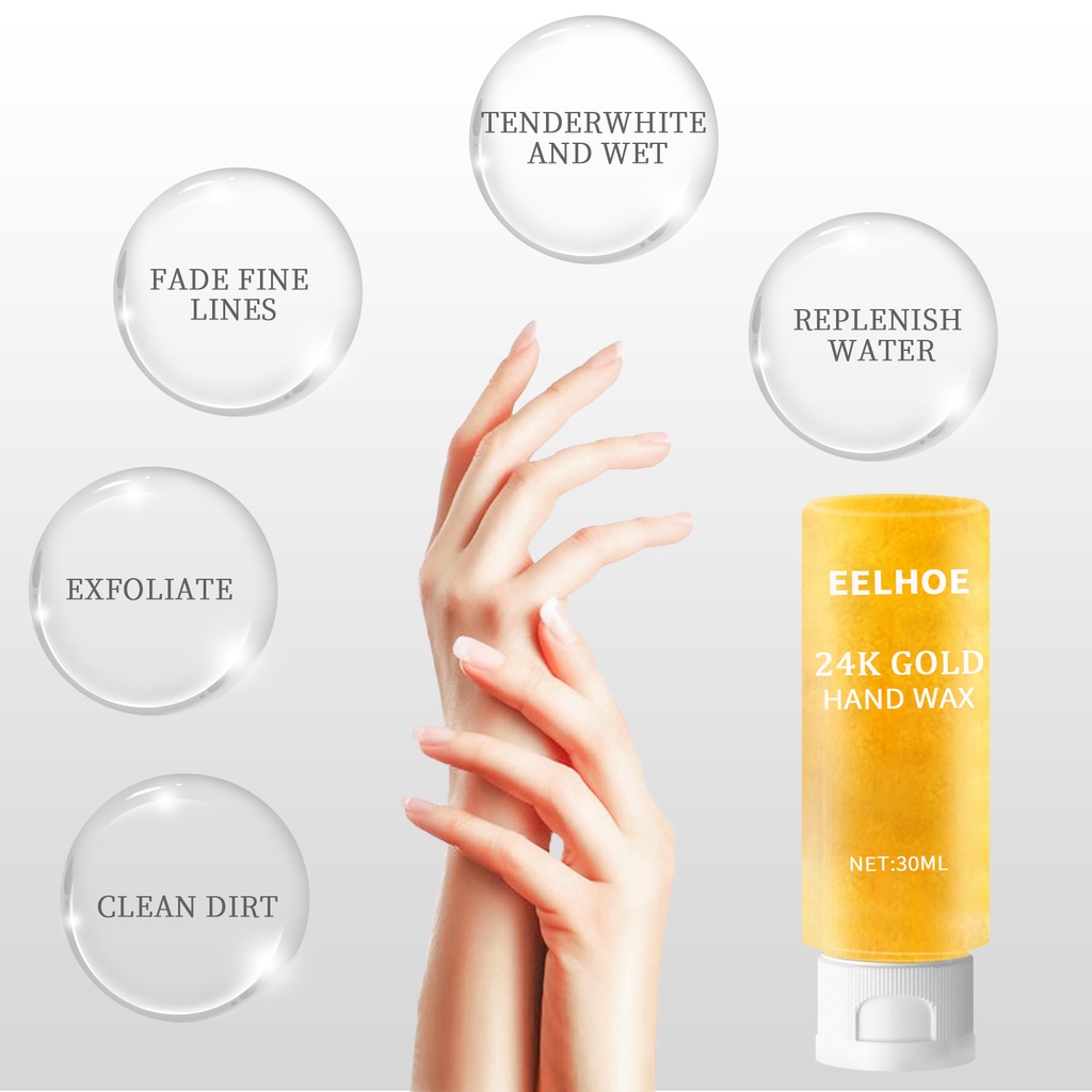 EELHOE Vàng 24K Mật Ong Bóc Sáp Tay Dưỡng Ẩm Đường Nét Chăm Sóc Tay Tẩy Tế Bào Chết Vết Chai Sáp Tay-Ampe
