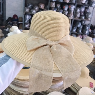 NÓN MŨ CÓI ĐI BIỂN THẮT NƠ SANG TRỌNG, TIỂU THƯ CHO NỮ (GIÁ SỐC)