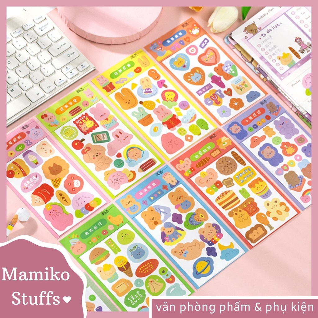 STICKER NHÃN DÁN HOẠT HÌNH CUTIE SIÊU XINH NHIỀU MẪU