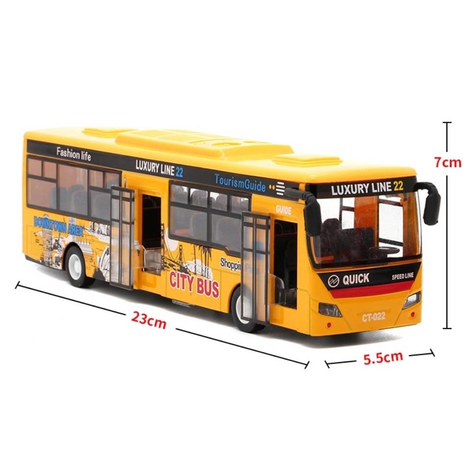 Xe Bán Chạy Đồ Chơi Trẻ Em Đồ Chơi Mô Hình Xe Buýt Bằng Hợp Kim Có Âm Thanh Và Đèn Thú Vị Cho Bé