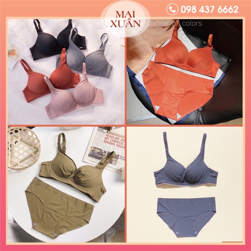 Bộ đồ lót, áo ngực đúc su không gọng tạo khe push up cho nữ,nâng ngực đỉnh cao