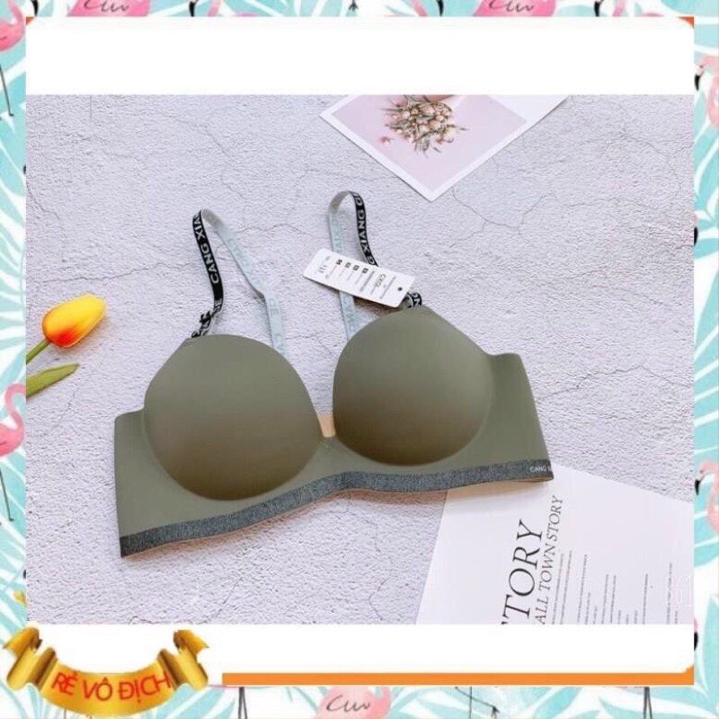 Áo ngực nữ su đúc không gọng nâng ngực dây chữ viền lai ⚡FreeShip⚡ áo lót su đẹp nổi bật A19 Hieu Store24h