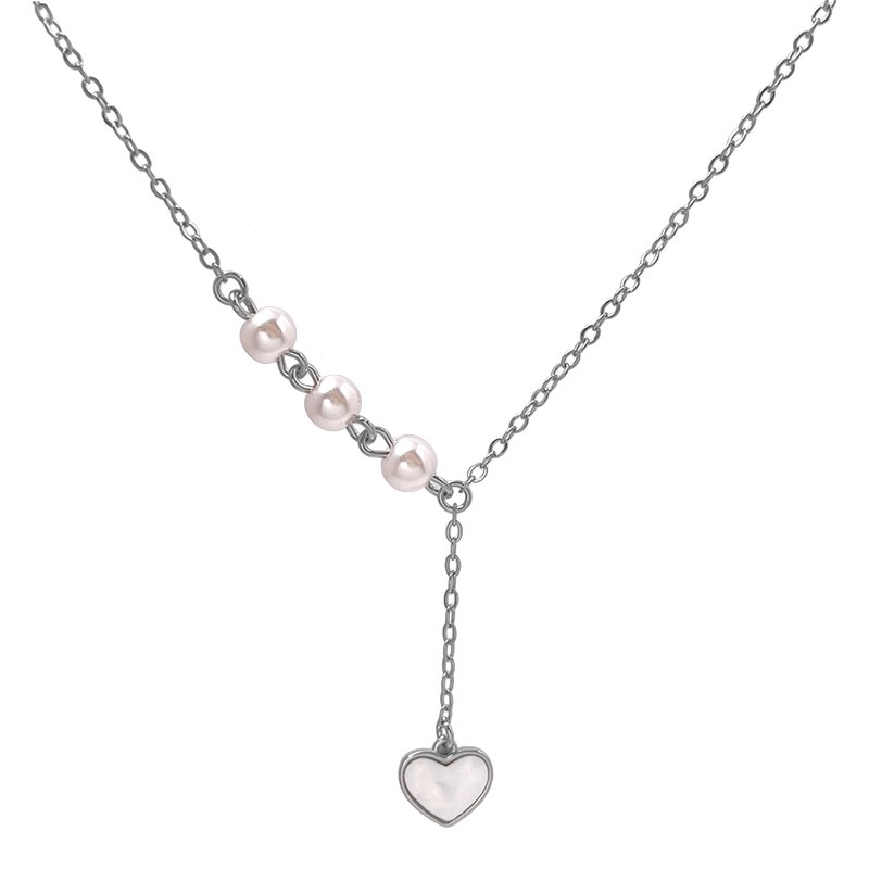 Vòng cổ Bạc Mặt Trái Tim Vỏ Sò Thời Trang Dành Cho Nữ