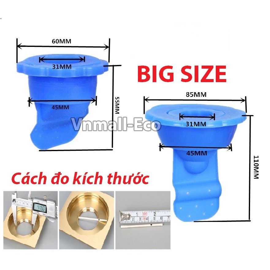 [CỠ LỚN] Phễu silicone ngăn mùi hôi thoát sàn. Ngăn vi khuẩn trào ngược