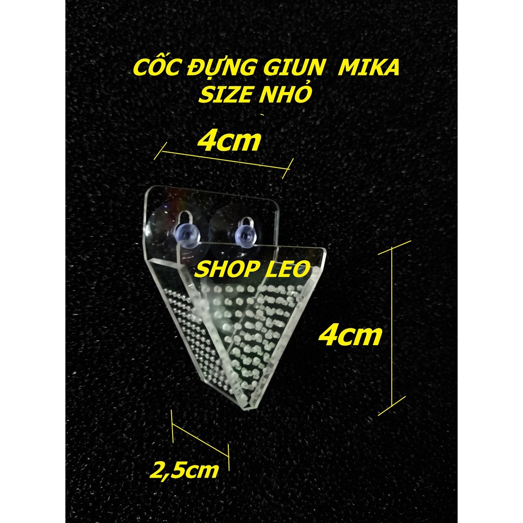 Cốc đựng giun mika  - Phễu đựng trùn chỉ - phụ kiện cá cảnh - thủy sinh - shopleo