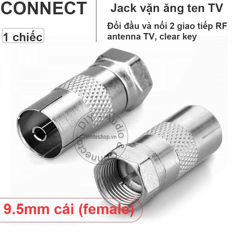 Jack cắm anten TV F5 sang RF cái 1 chiếc - Antenna female jack plug