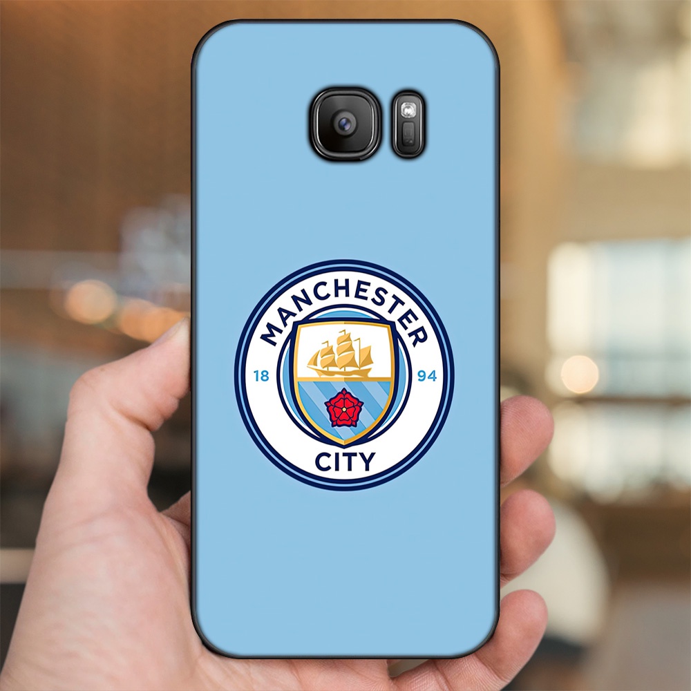 Ốp lưng Samsung S6, S6 Edge, S6 Edge Plus, S7, S7 Edge viền đen in hình Manchester City MC