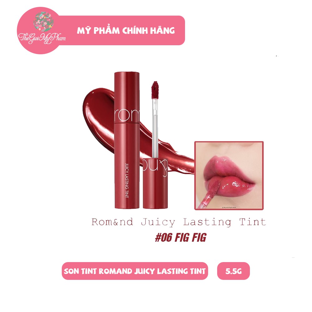 [ Màu 06 FIGFIG ] Son Tint Lì Romand Juicy Lasting Tint | BigBuy360 - bigbuy360.vn