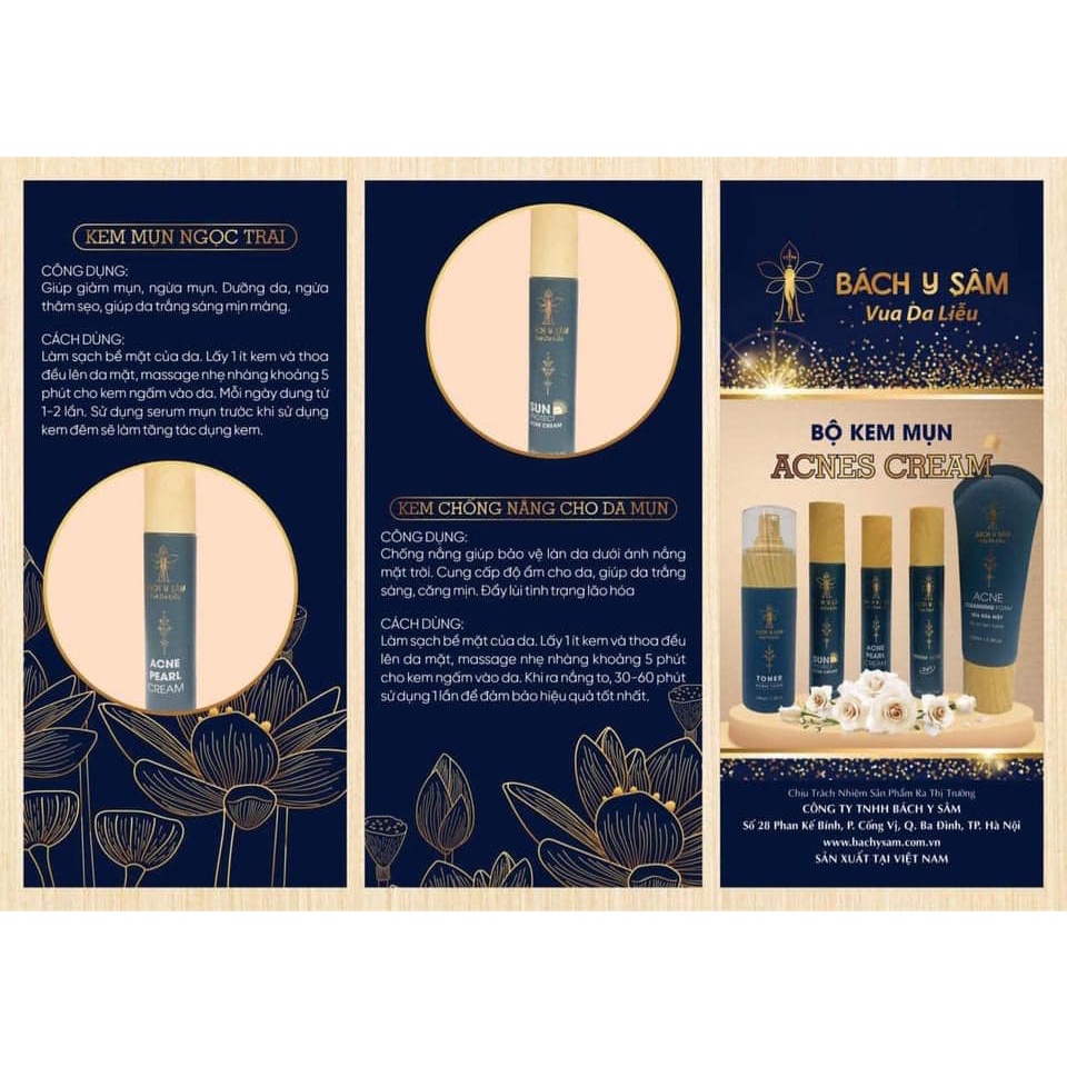 Bách Y Sâm Bộ Chăm Sóc Da Mụn 5 Sản Phẩm