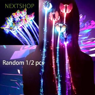 NEXTSHOP Random 1/2 pcs Children Kids Party Fun Christmas Birthday Gift Ligh-up toys LED Wigs