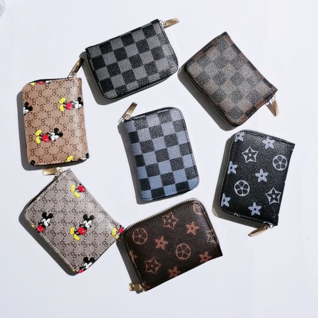 Túi đựng thẻ cầm tay mini thiết kế nhiều ngăn tiện dụng thời trang cho nam nữ