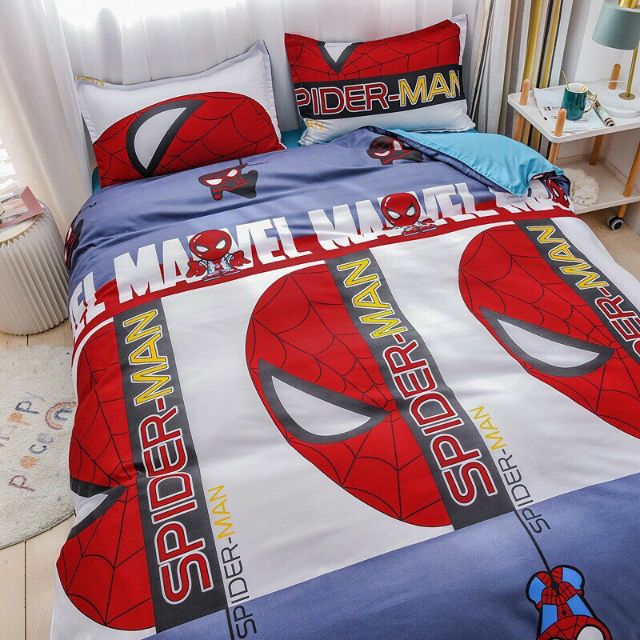 Bộ Chăn Ga Gối Cotton Poly Spider Man