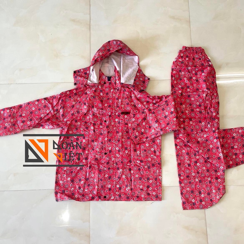 Áo Mưa Bộ -Vải vân tráng phủ nhựa- Loại TỐT có dây kéo+ nút gài.Giữ ấm cơ thể khi đi mưa .Nhiều size.Hàng XƯỞNG GIÁ TỐT