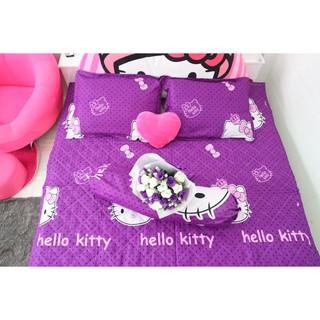 Bộ Drap giường cotton poly cao cấp Kitty đáng yêu (chọn mẫu)