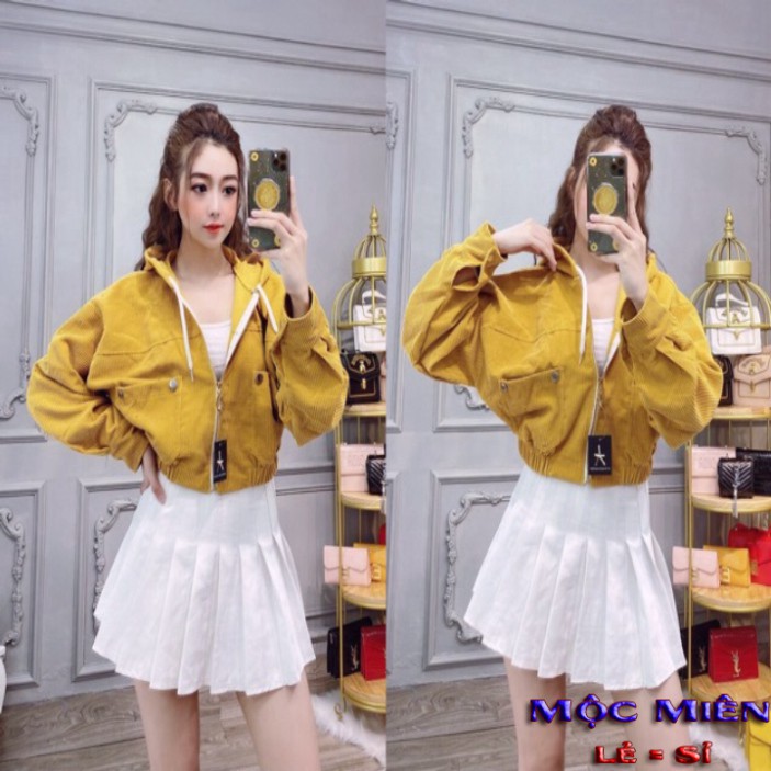 Áo Khoác Lửng Nhung Gân Tăm Hàng Cao Cấp Phối Nút Siêu Sang Chảnh  Hot2020_ Ảnh Thật Kèm Video_ Hàng Có Sẵn - TRENDY