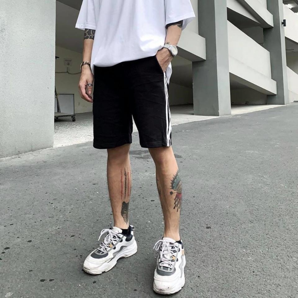 Quần short 3 sọc unisex quần đùi 3 lines nam nữ Q-017 | BigBuy360 - bigbuy360.vn
