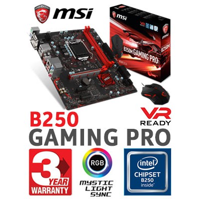 Main MSI B250M GAMING PRO hàng cũ có hộp còn BH hãng