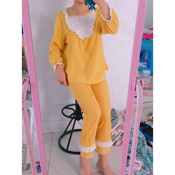Bộ bầu thiết kế chất đũi Hàn cao cấp☘️thiết kế sang chảnh☘️ có khóa cho con ti ☘️free size 43~65kg