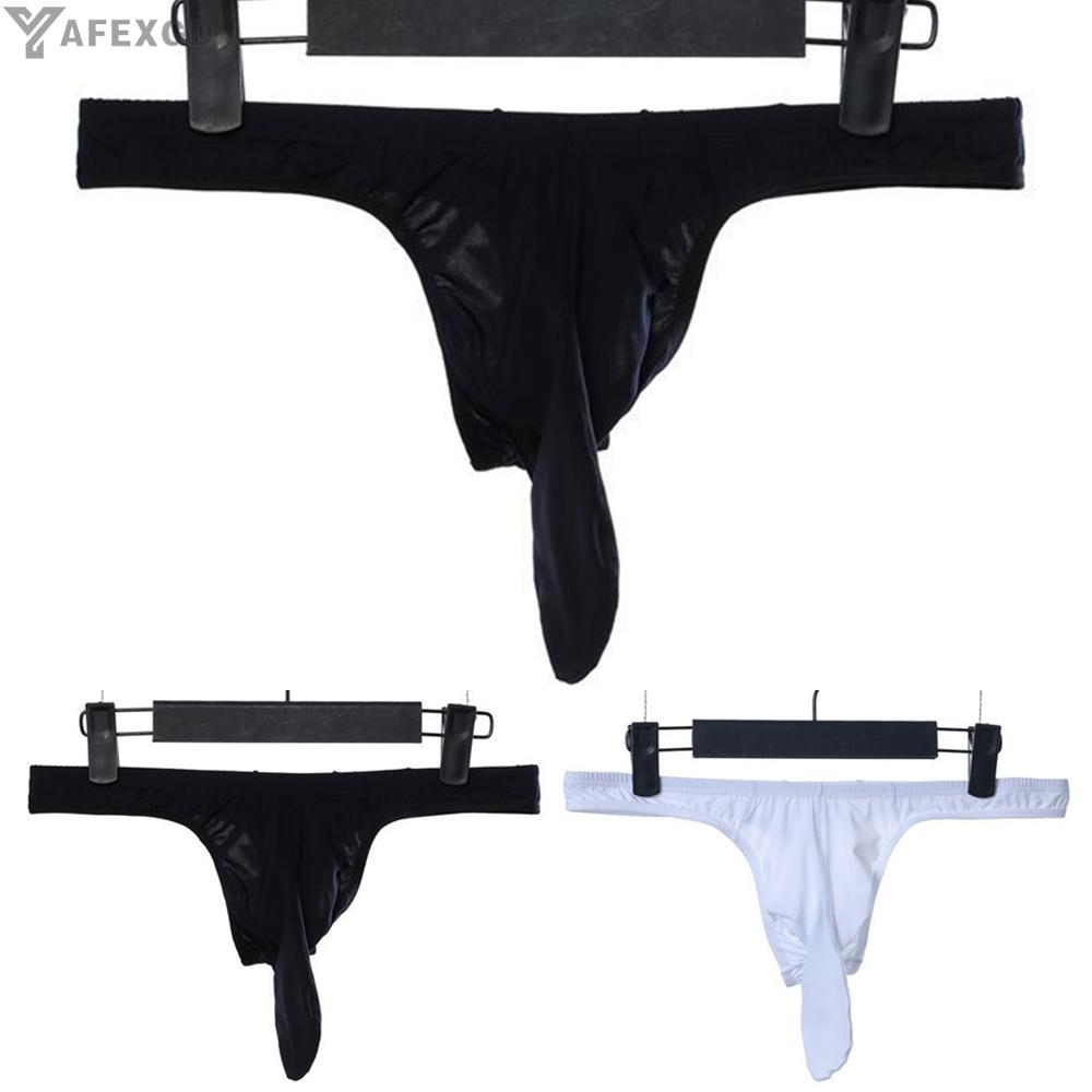 ​ Men's Sexy Low Rise Briefs Stretchy Breathable Bulge Sheath JJ T-Back Thong