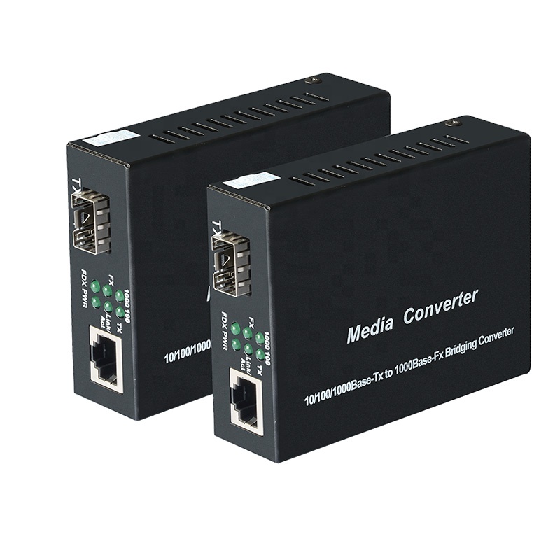 1 Cặp Mô Đun Truyền Phát Tín Hiệu 1000Mbps RJ45 Sang 2 Cổng SC