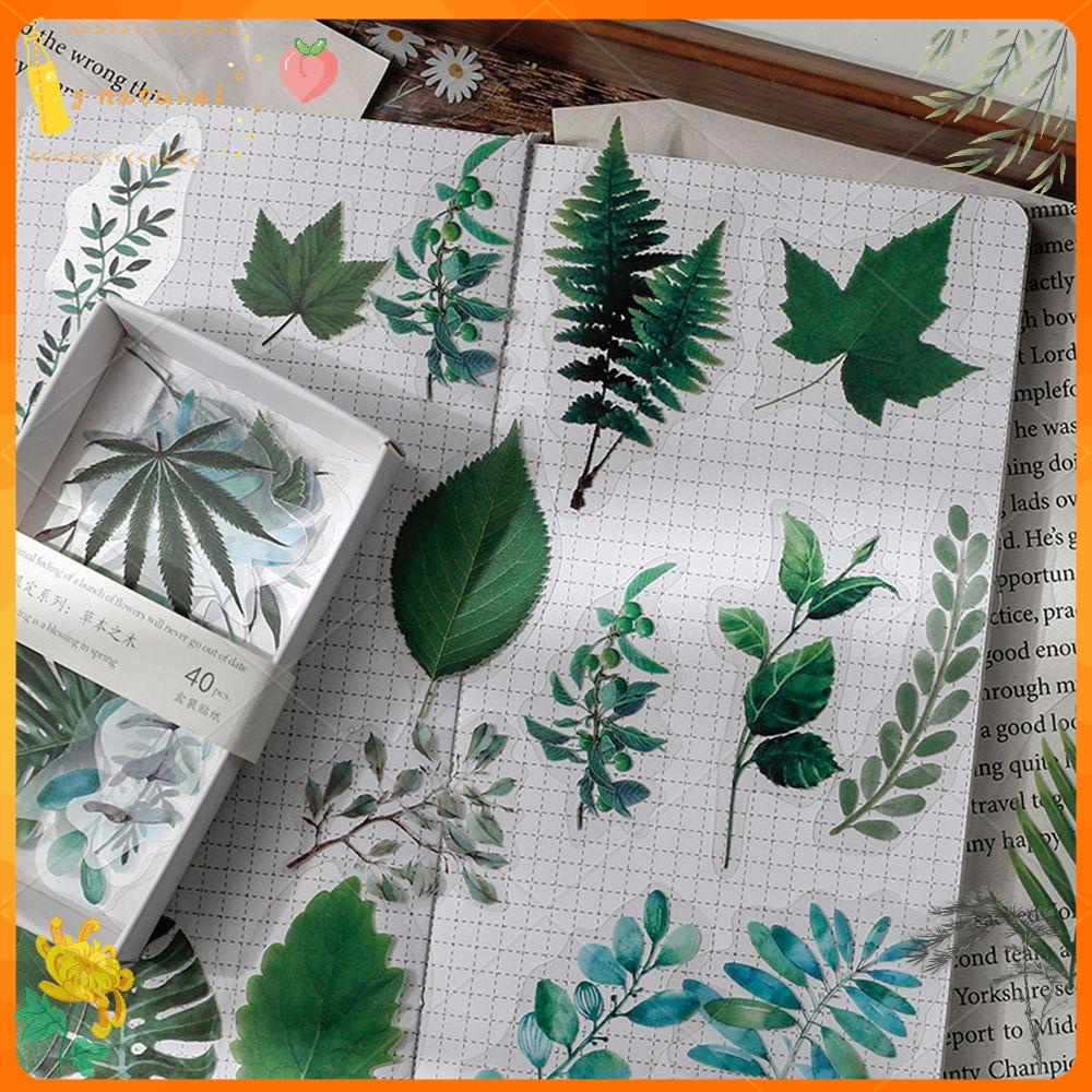 Hộp 40 Miếng Dán Trang Trí Sổ Tay Phong Cách Vintage