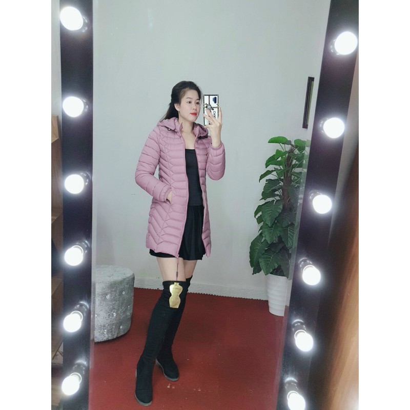 Mới! Áo khoác phao siêu nhẹ thân dài trần kép so hot hot!!!!