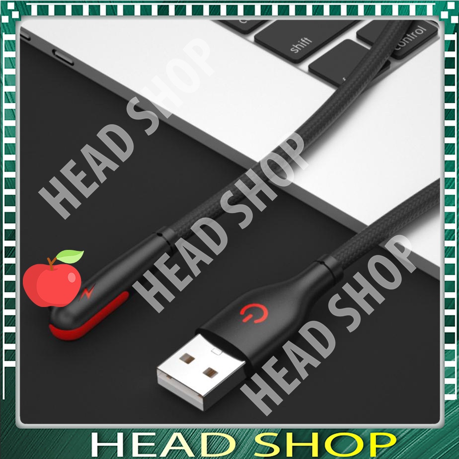 Cáp Sạc Nhanh cho điện thoại táo 90 Độ 3a chữ L 1m 2m mã 90 độ HEAD SHOP