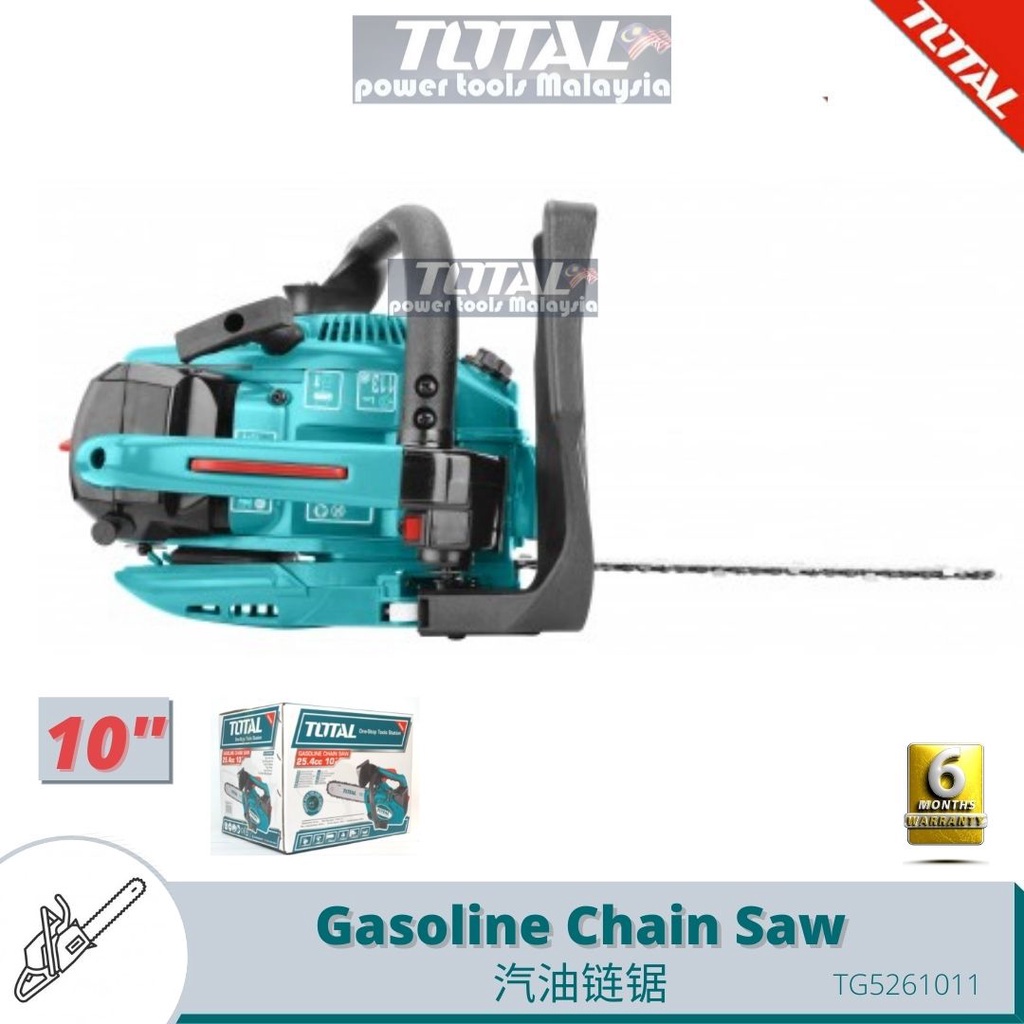 Máy Cưa Xích Chạy Xăng Động Cơ 2 Thì Total TG5261011 Động Cơ 25,4 cc Công Suất 1.0HP - DÙng Lăm 220mm