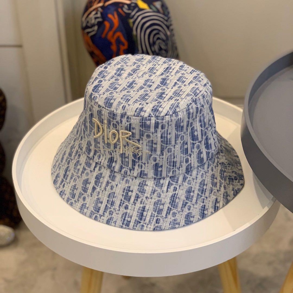 GUCCI Nón Tai Bèo Dior Họa Tiết Rằn Ri Cá Tính Chống Nắng Cho Nam Nữ