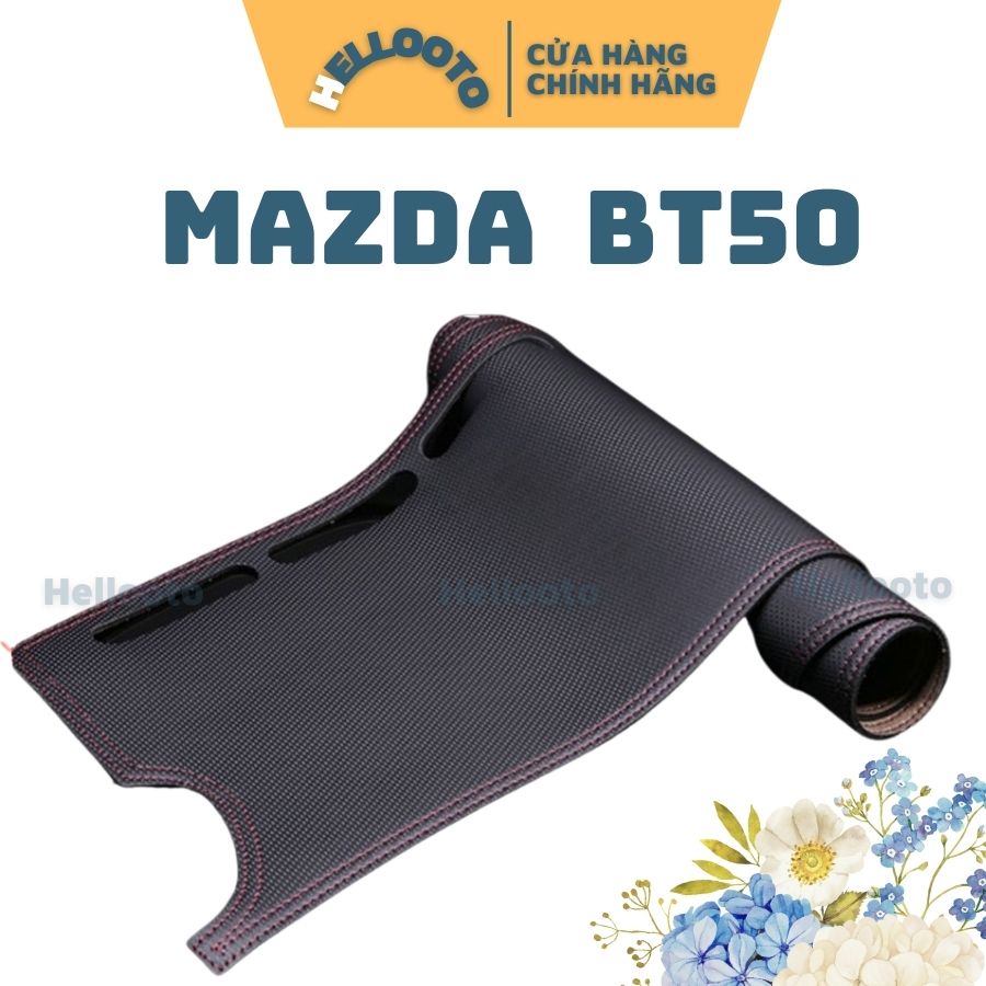 Thảm taplo da carbon xe Mazda BT50 2016 - 2022 màu đencó chống trượt chuẩn form xe, sang trọng thẩm mỹ