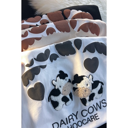 【ZHELIHANGFEI】Áo Thun oversize In Họa Tiết Sáng Tạo Phong Cách Mới Cho Nữ