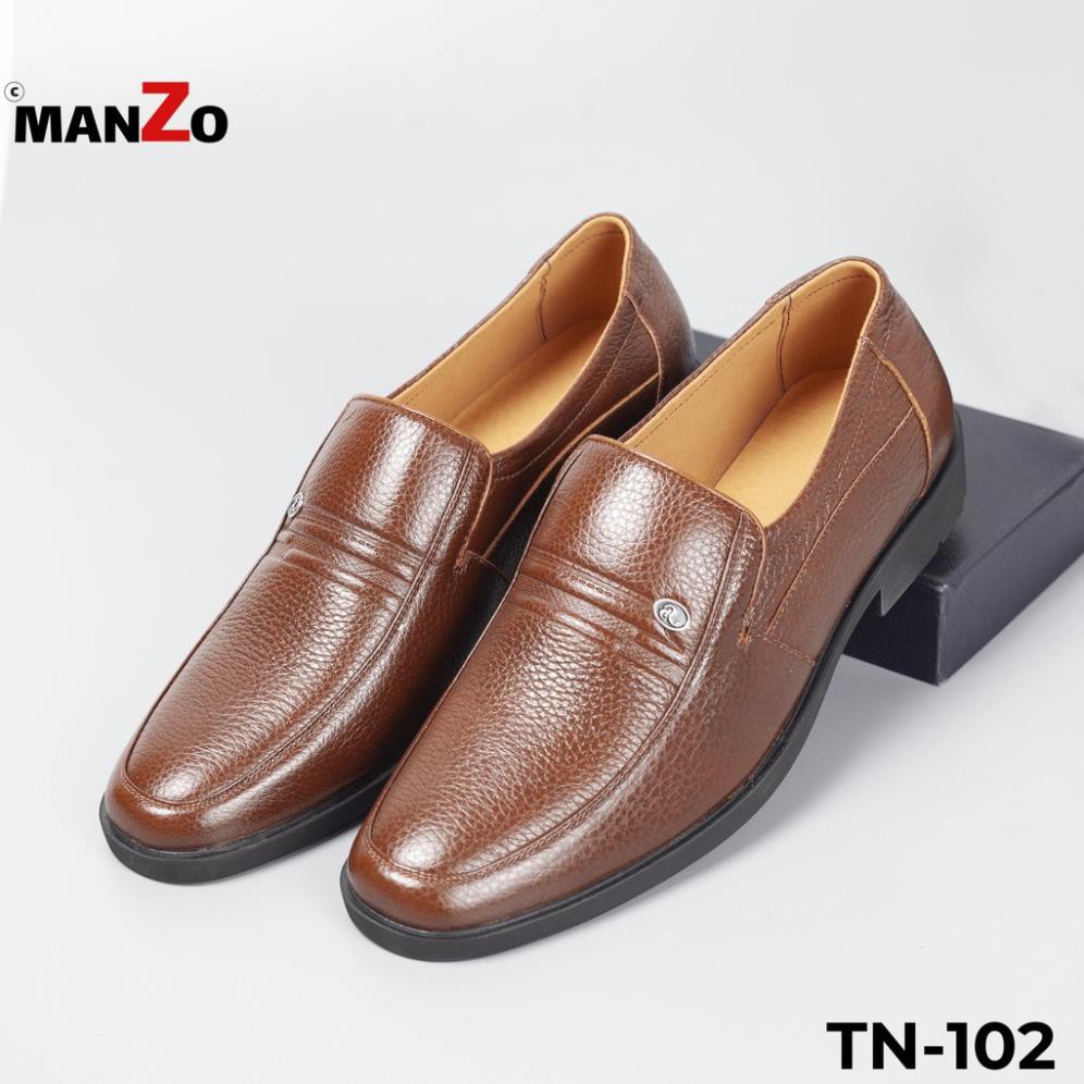 [DA THẬT] Phù hợp làm quà tặng cho bố - Giày da dành cho tuổi trung niên Manzo TN 102 | BigBuy360 - bigbuy360.vn
