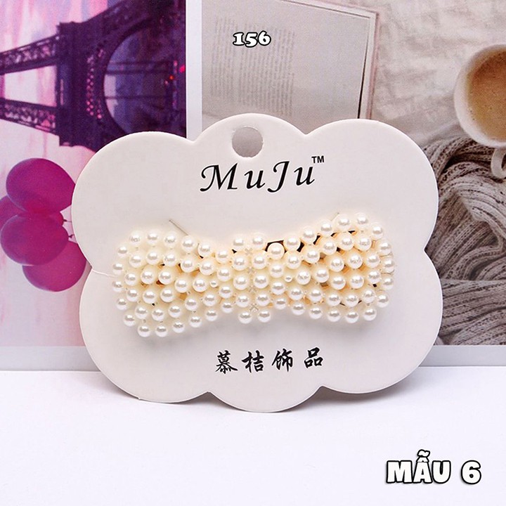 KẸP TÓC ĐÍNH NGỌC TRAI NHÂN TẠO SÀNH ĐIỆU NHIỀU MẪU AH156