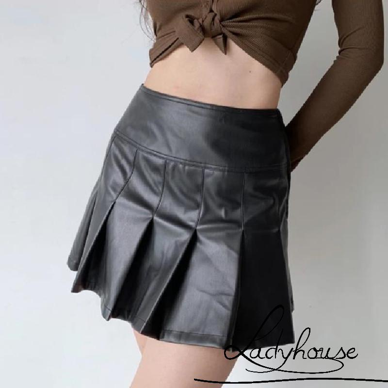 Chân váy lưng cao màu sắc thời trang xuân thu cho nữ