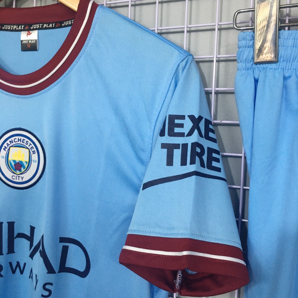 Bộ quần áo đá banh Man City MC sân nhà 2023 JP