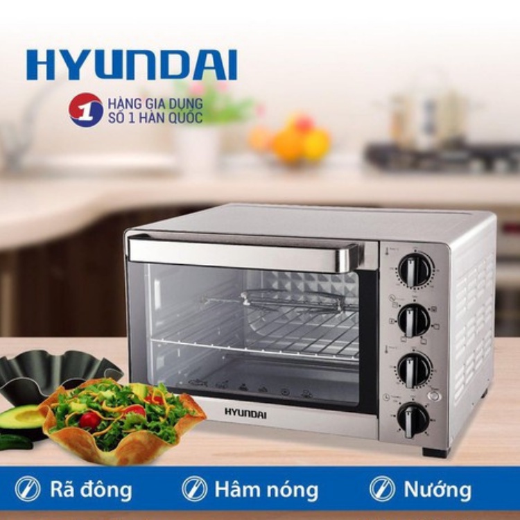 Lò Nướng Điện HYUNDAI HDE 3002S 45L - Lò Nướng Bánh Đa Năng - BẢO HÀNH CHÍNH HÃNG 12 THÁNG